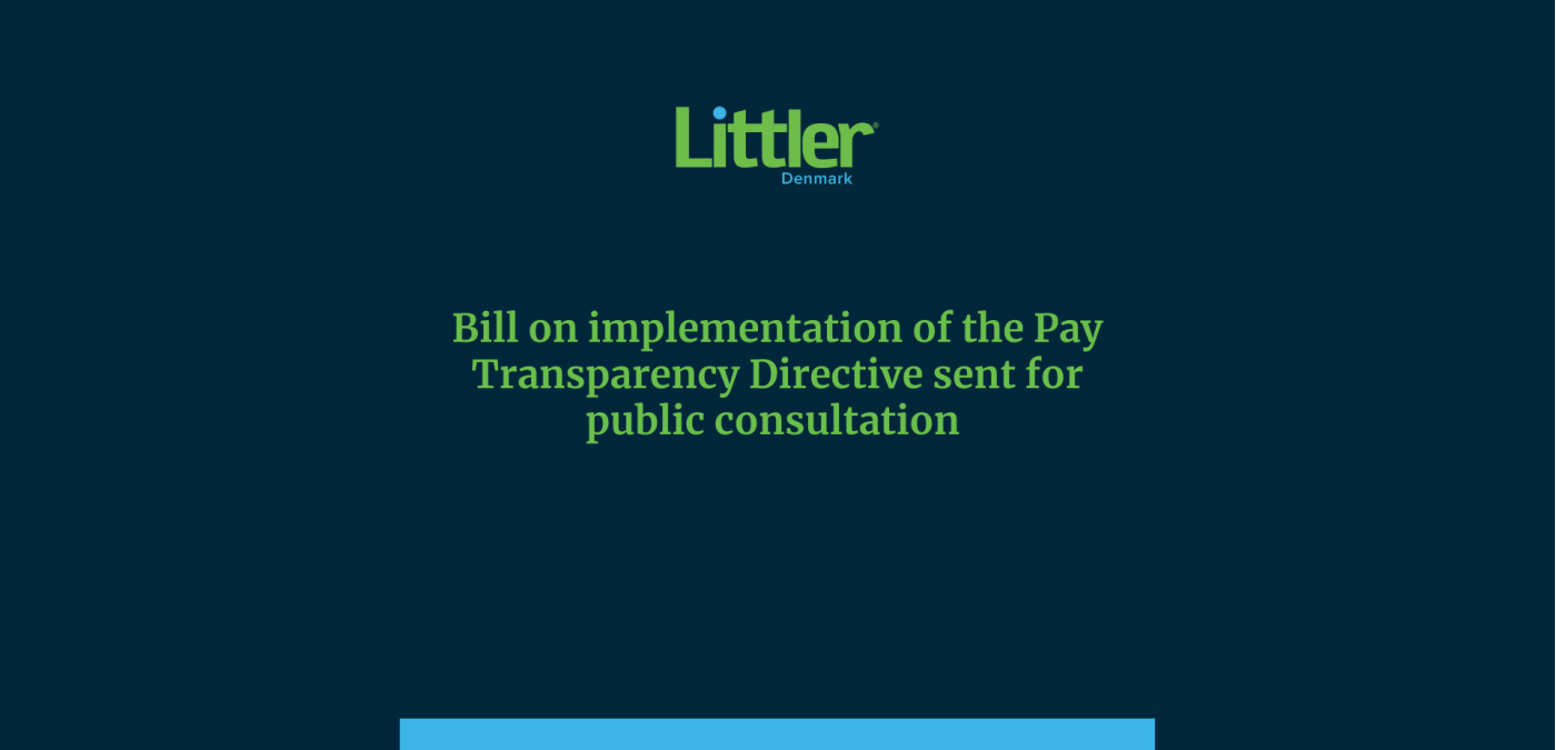 Lovforslag om gennemførelse af løngennemsigtighedsdirektivet sendt i høring